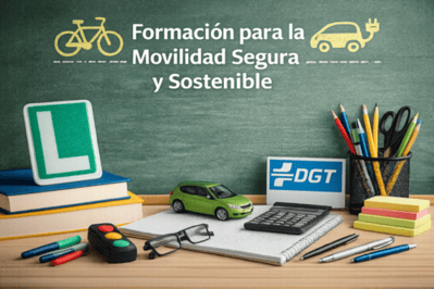Formación en movilidad segura y sostenible concepto educación vial y seguridad